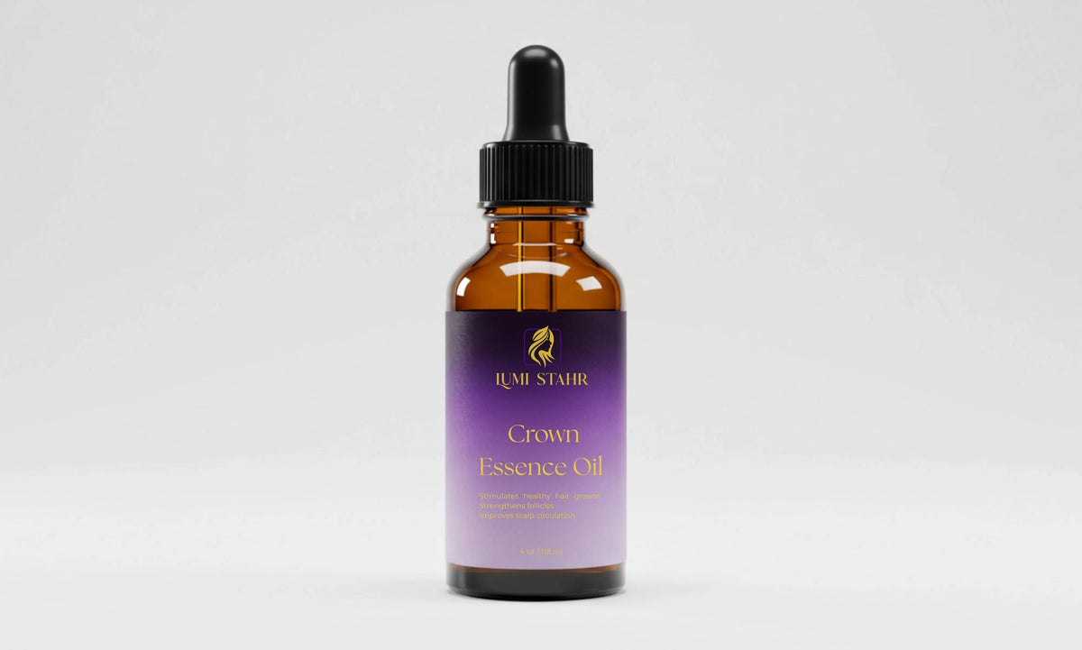 Crown Essence Oil – Luxurious nourishing oil that promotes hair growth, strengthens roots, and adds silky shine.